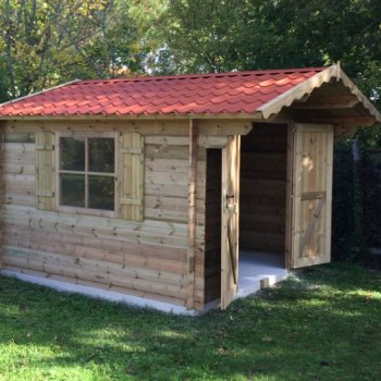 Abri de jardin en bois 2 pentes